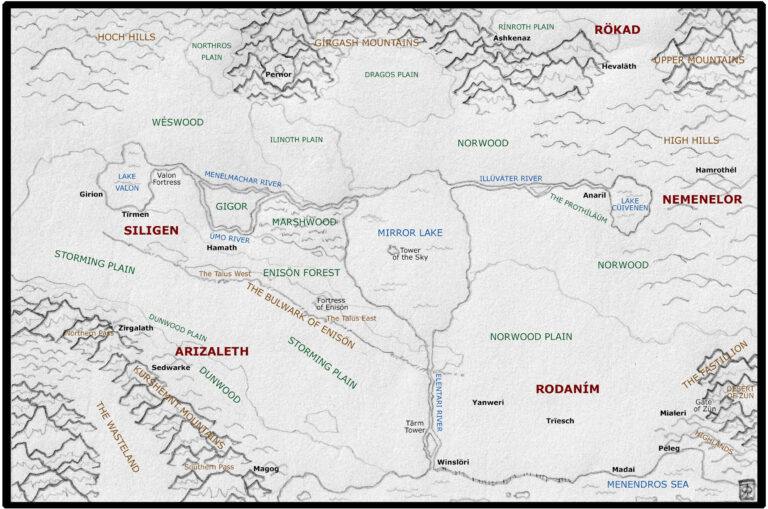 Map of Illirium (3rd Age) by J.D. Grubb (2020)